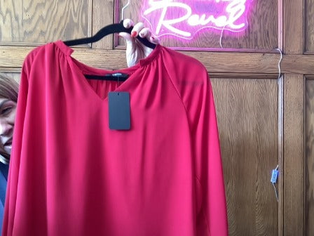 Red Dokotoo Women-Tops, Small