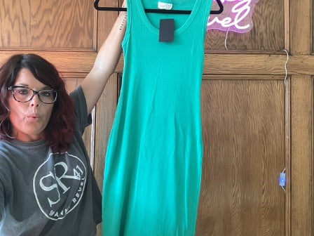 Green Universal Thread Women-Dresses/Rompers, Medium