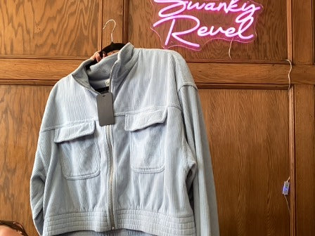 Light Blue Aerie Women Jacket, XL