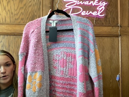 Pink/Purple Sincerely Jules Women-Cardigans/Kimono, Small