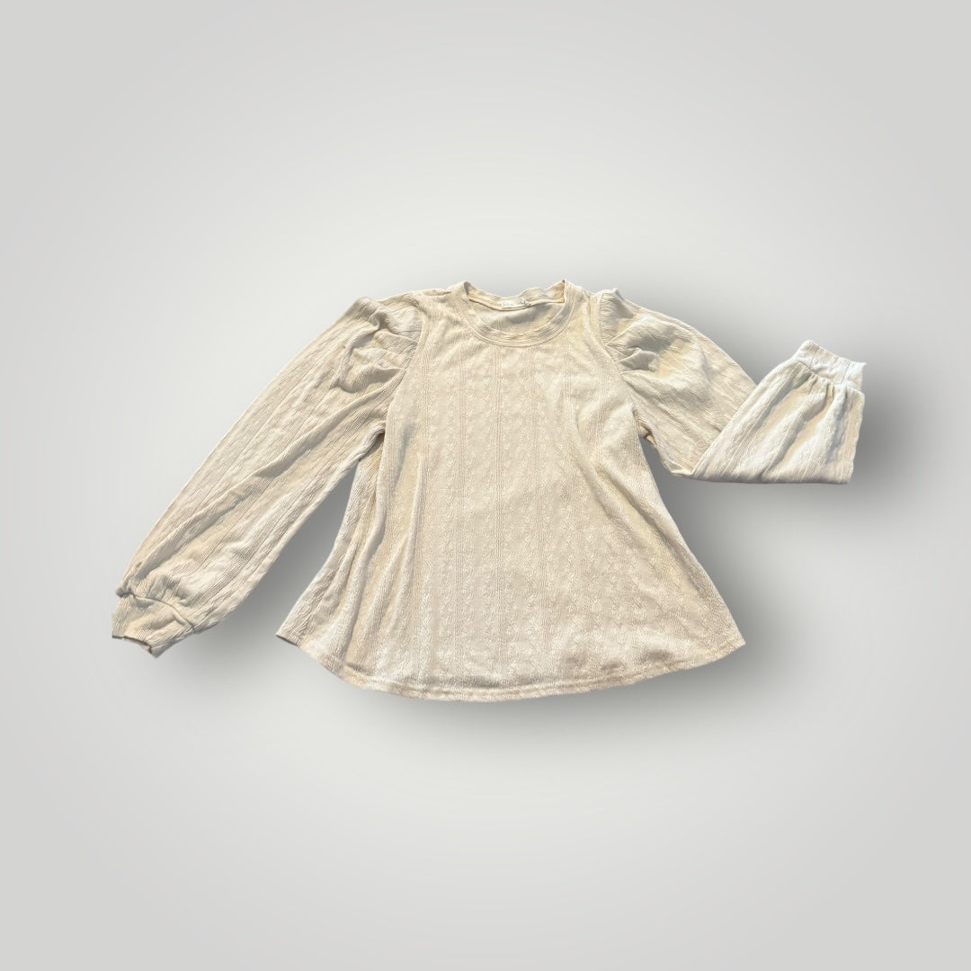 Brand is “New In” Boutique Puff Sleeve Textured Top