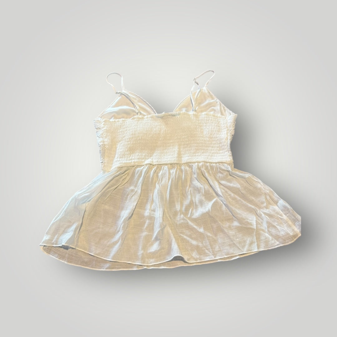 Rebellion Lace Trim Peplum Cami Size Large (NWT)