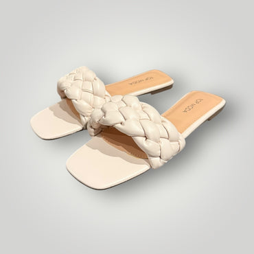 NEW Top Moda Braided Slide Sandals Size