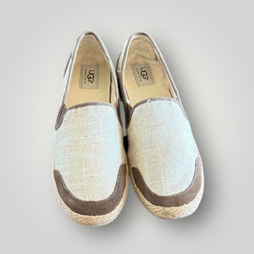 UGG Linen & Suede Espadrille Flats Size 8