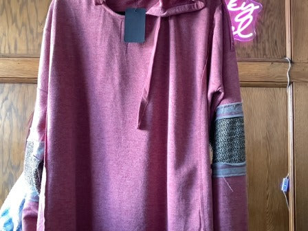 maroon Easel sweat, 1X