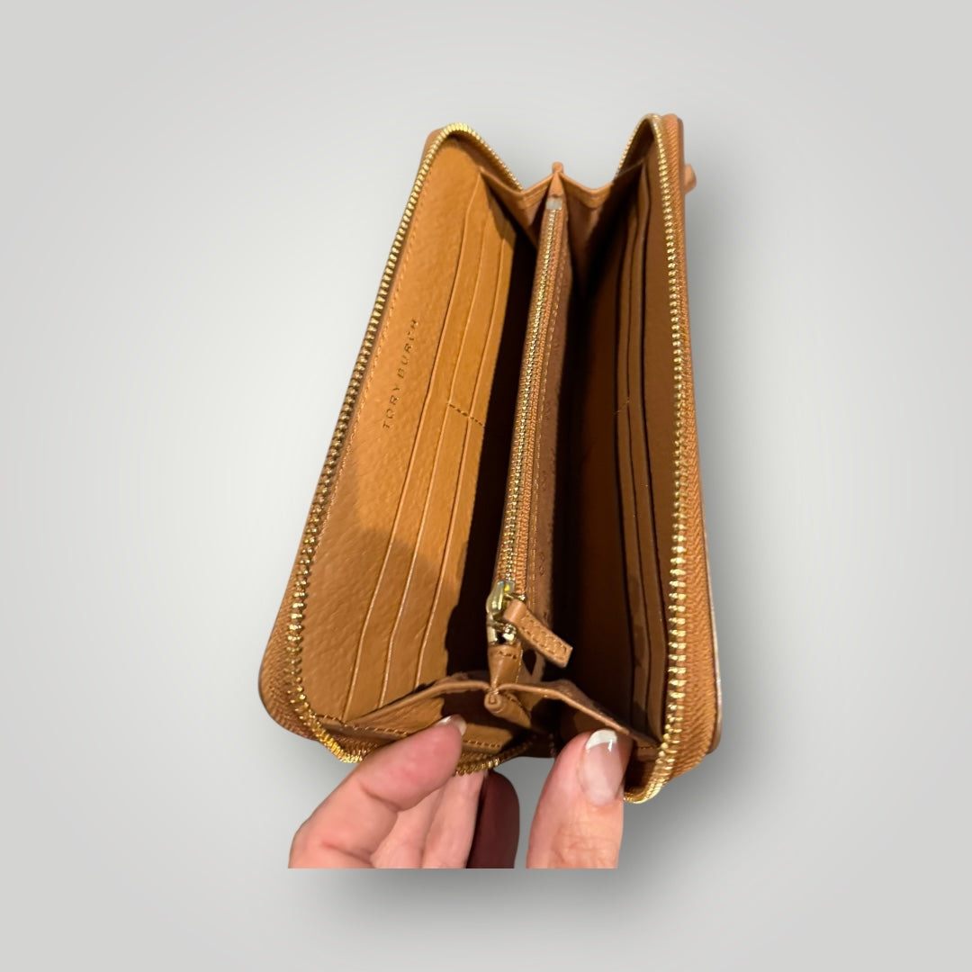 Tory Burch Robinson Pebbled Leather Zip Wallet