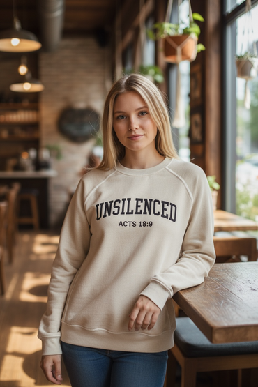 Unsilenced Sweatshirt Acts 18:9 Faith Pullover