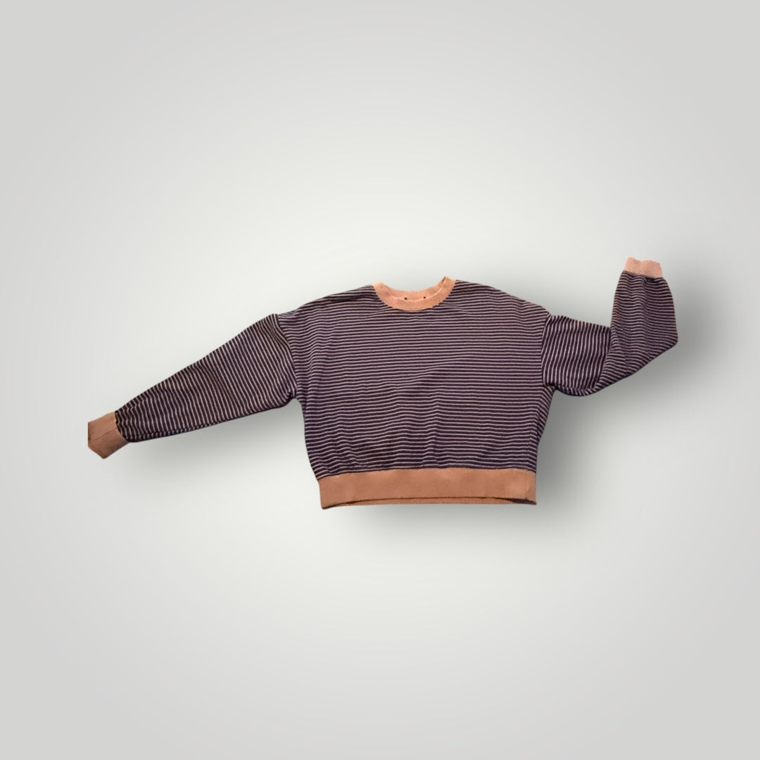 Old Navy Striped Cropped Sweatshirt Size Small