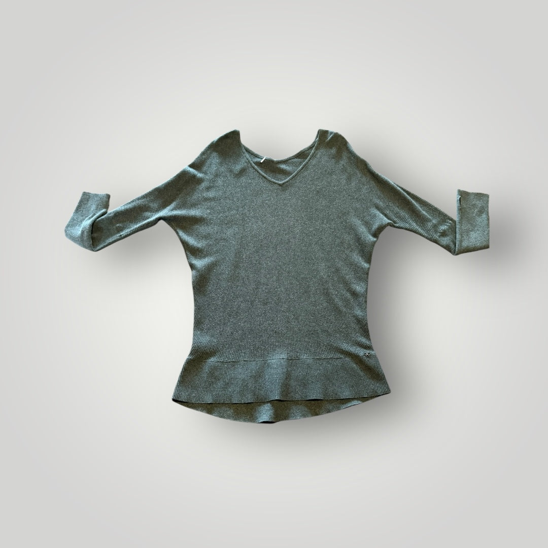 Calia Ribbed V Neck Performance Top Size Small