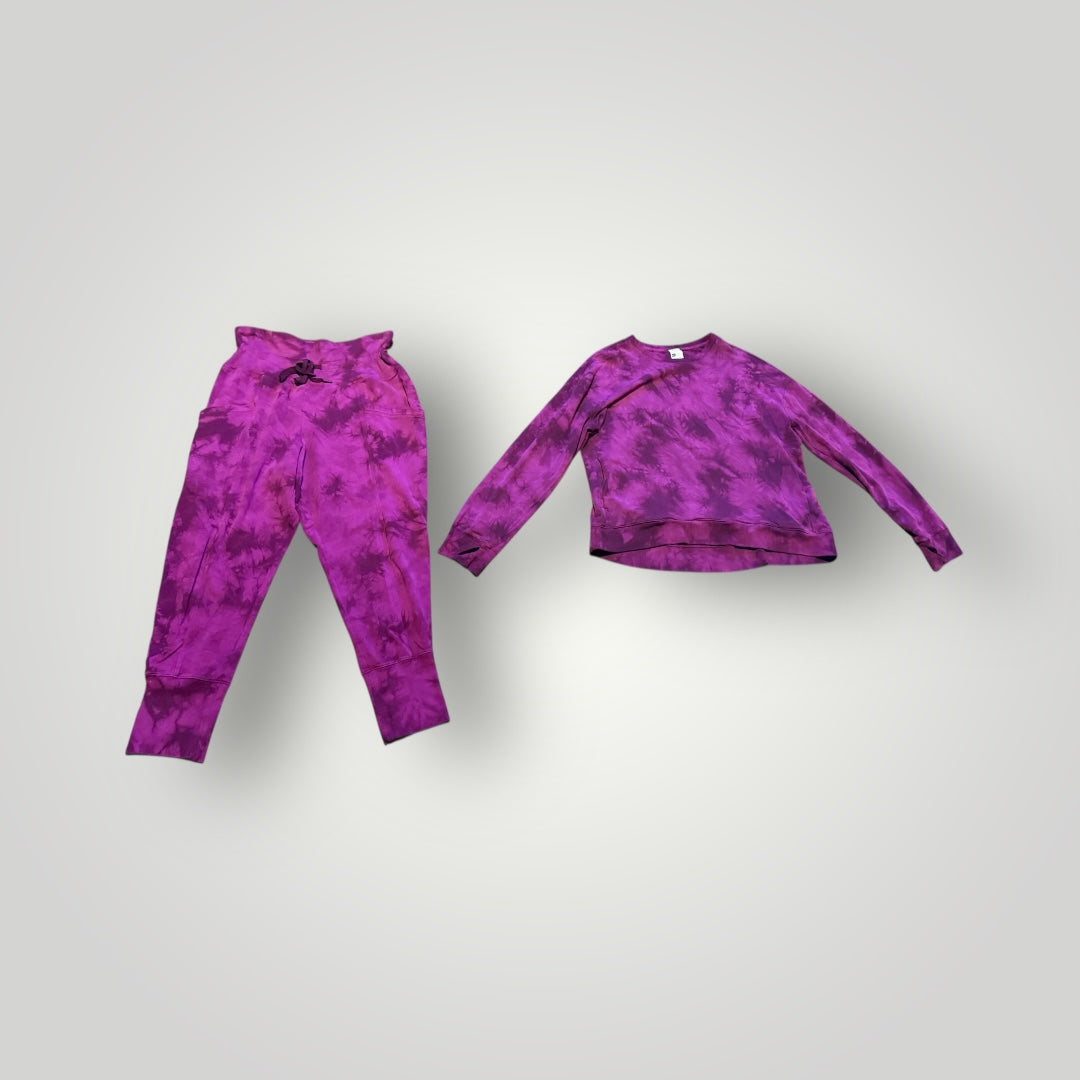 All In Motion Purple Tie Dye Lounge Set Size Large