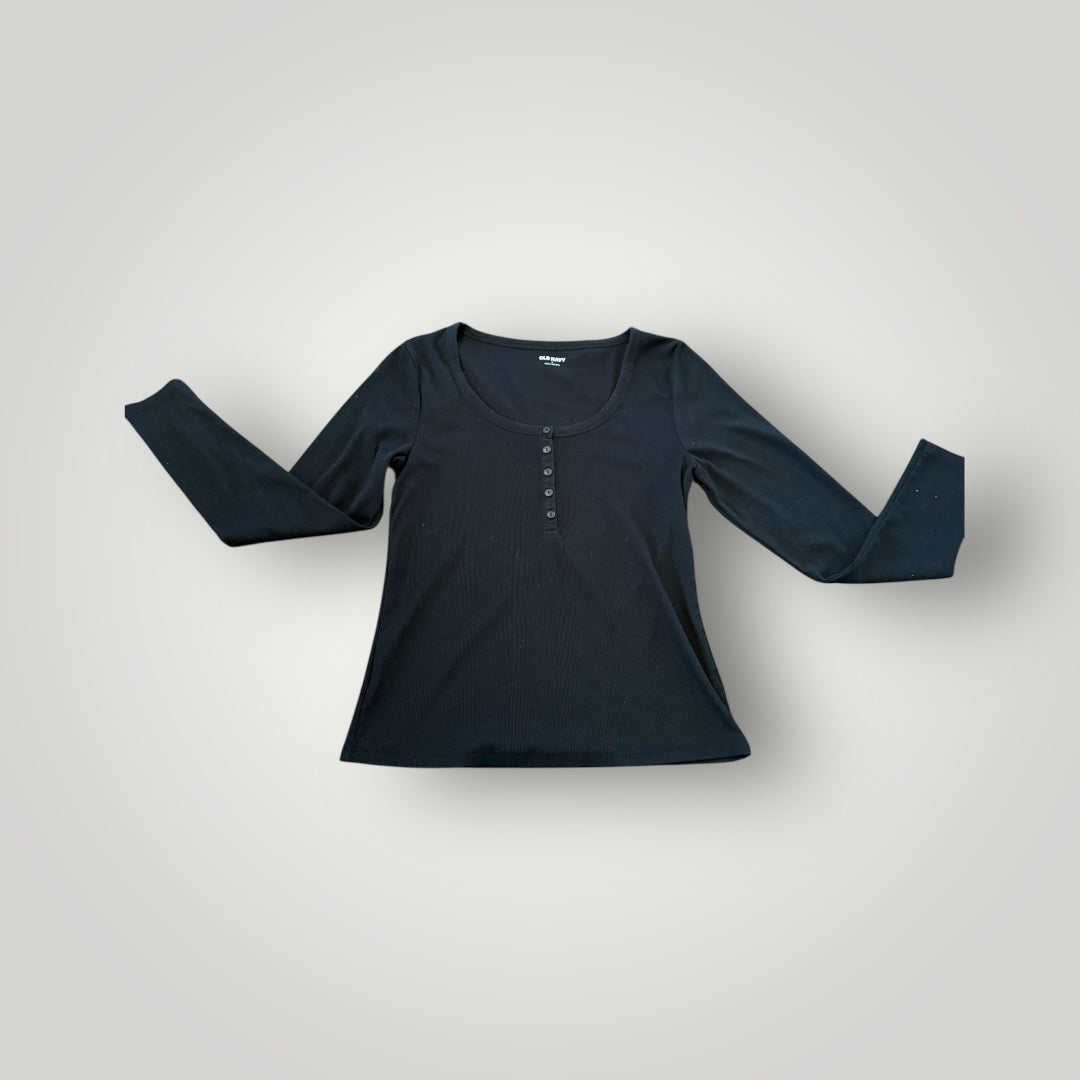 Old Navy Ribbed Button Henley Size Large