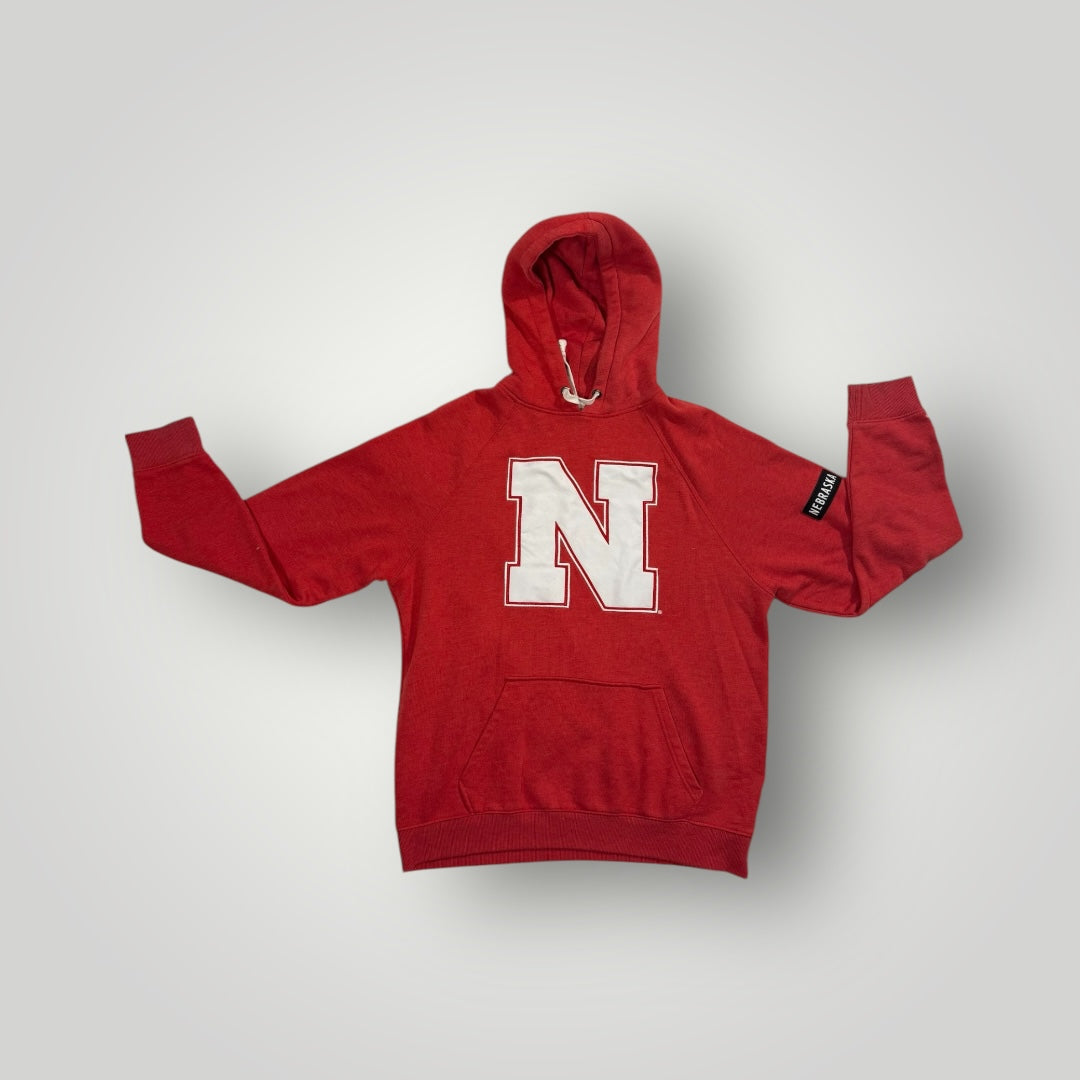Nebraska “N” Hoodie by Mitchell & Ness Size Large