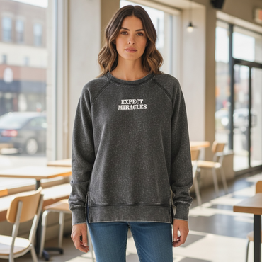 Expect Miracles Puff Graphic Sweatshirt