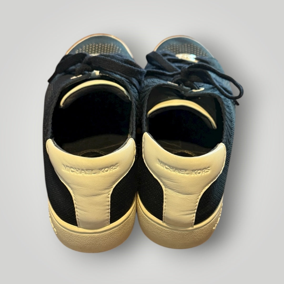 Michael Kors Navy Knit Lace Up Sneakers Size 7.5