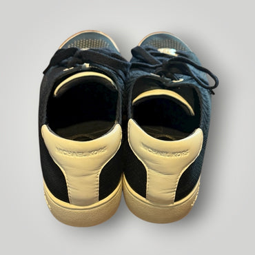 Michael Kors Navy Knit Lace Up Sneakers Size 7.5