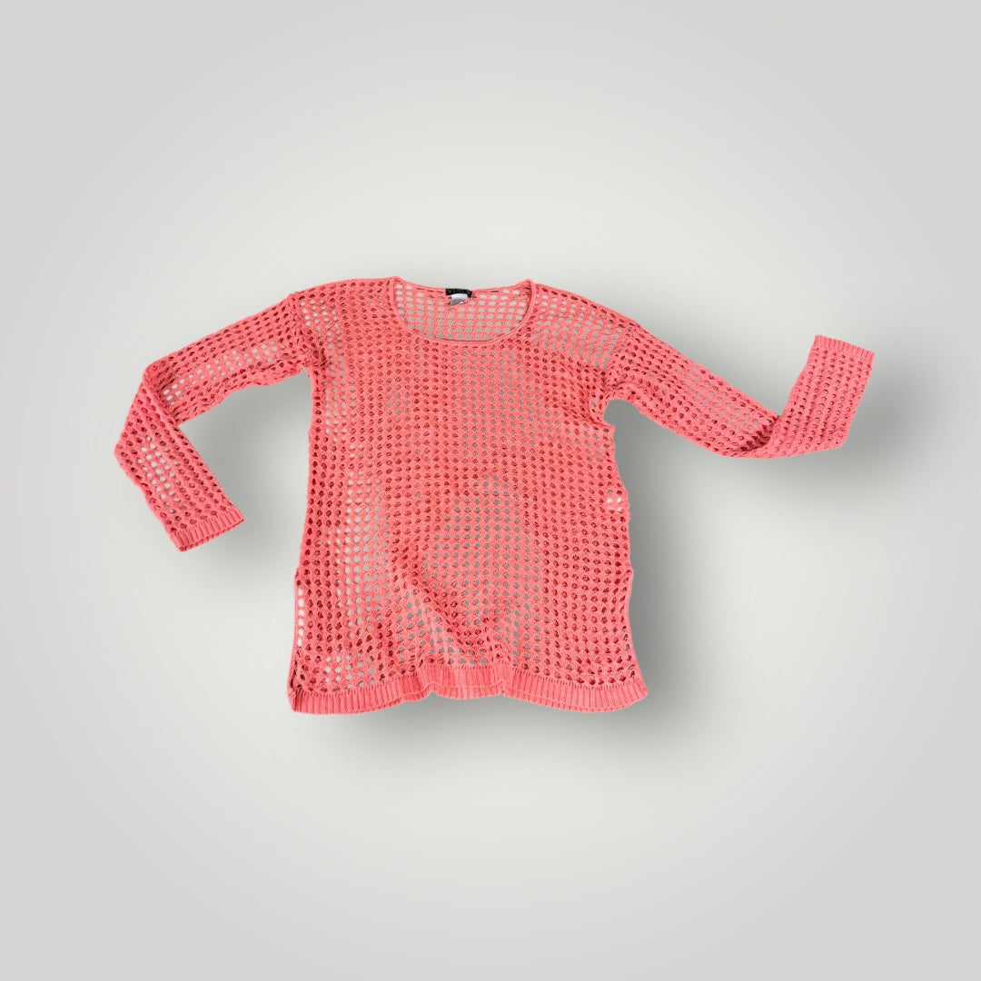 Venus Coral Open Knit Lightweight Sweater Size Medium