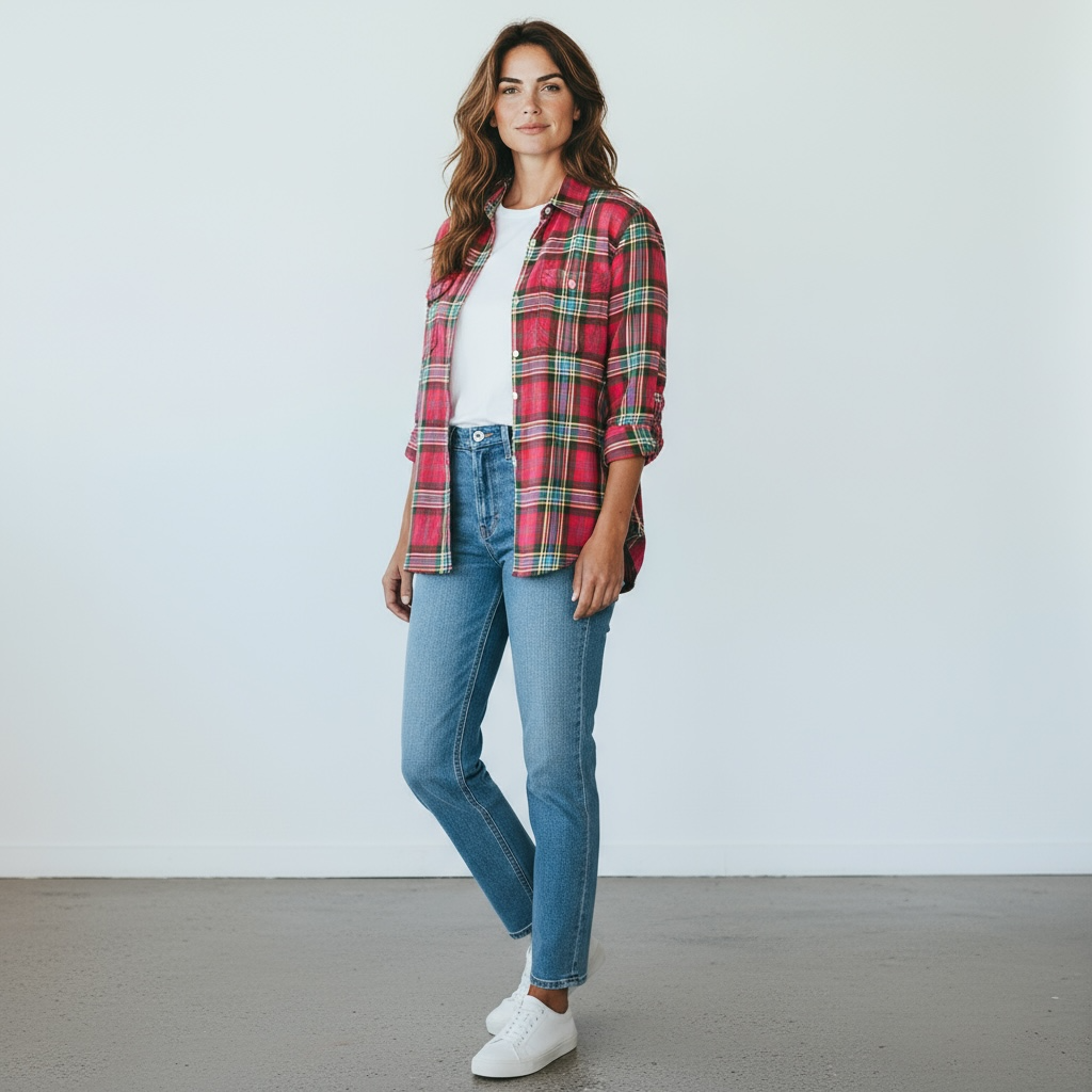 J.Crew Mercantile Pink Plaid Button Up Shirt Size Medium