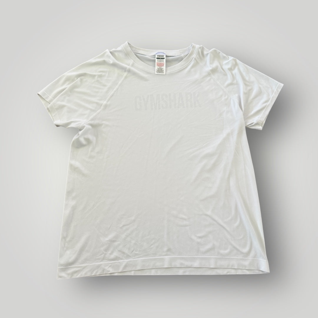 Gymshark White Performance Tee Size Large