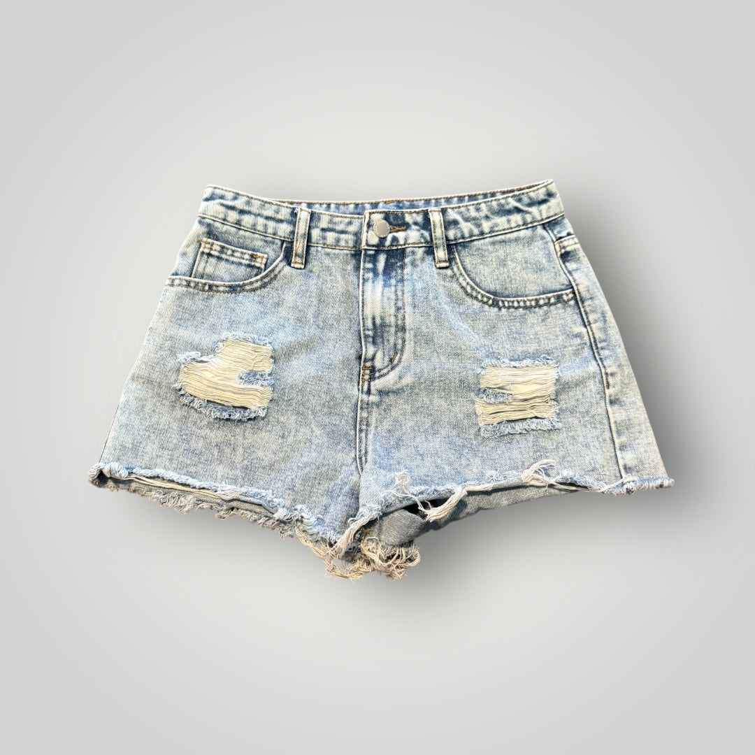 SHEIN Distressed Denim Cutoff Shorts 14Y