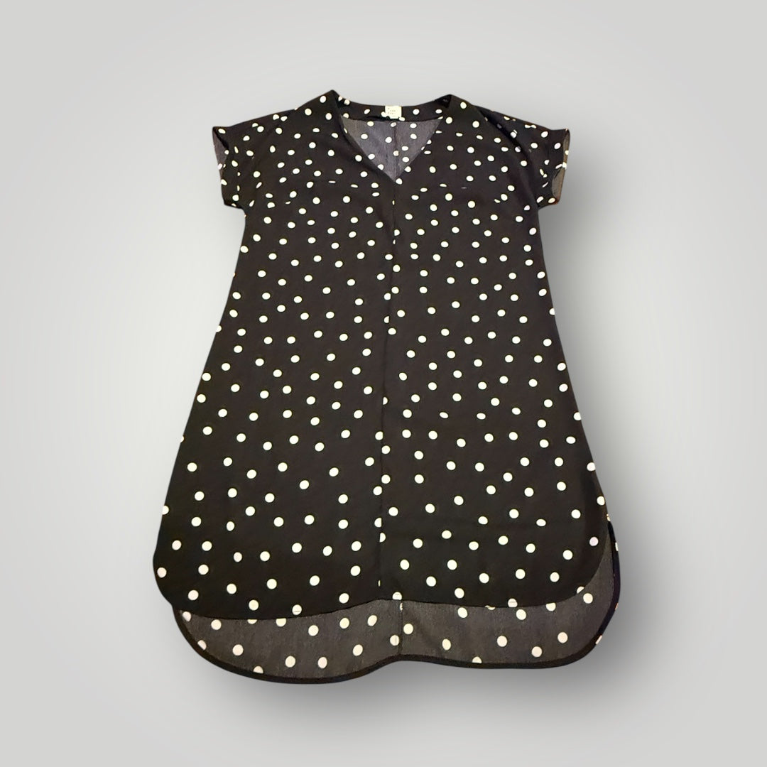 A New Day Polka Dot Short Sleeve Dress size Large