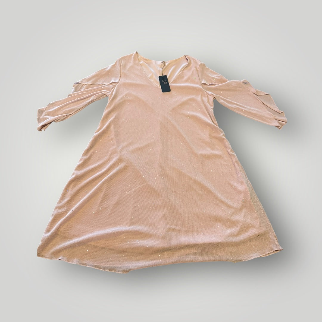 EARO Rose Gold Glitter Knit Dress Size XL