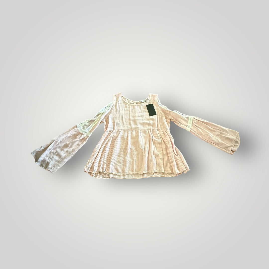 Pink Rose Cold Shoulder Blouse Size Large