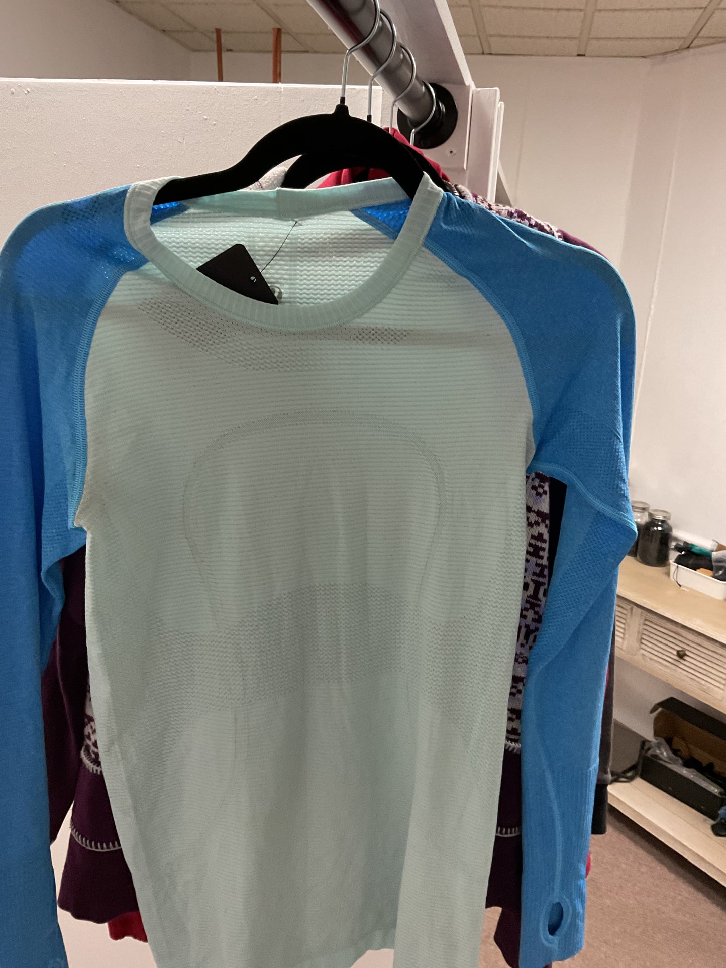 Blue Lululemon Long Sleeve Top, Medium