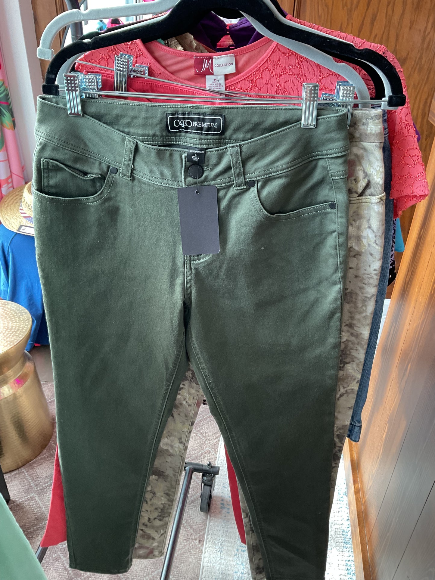 Olive Green Cato Women-Bottoms, 8