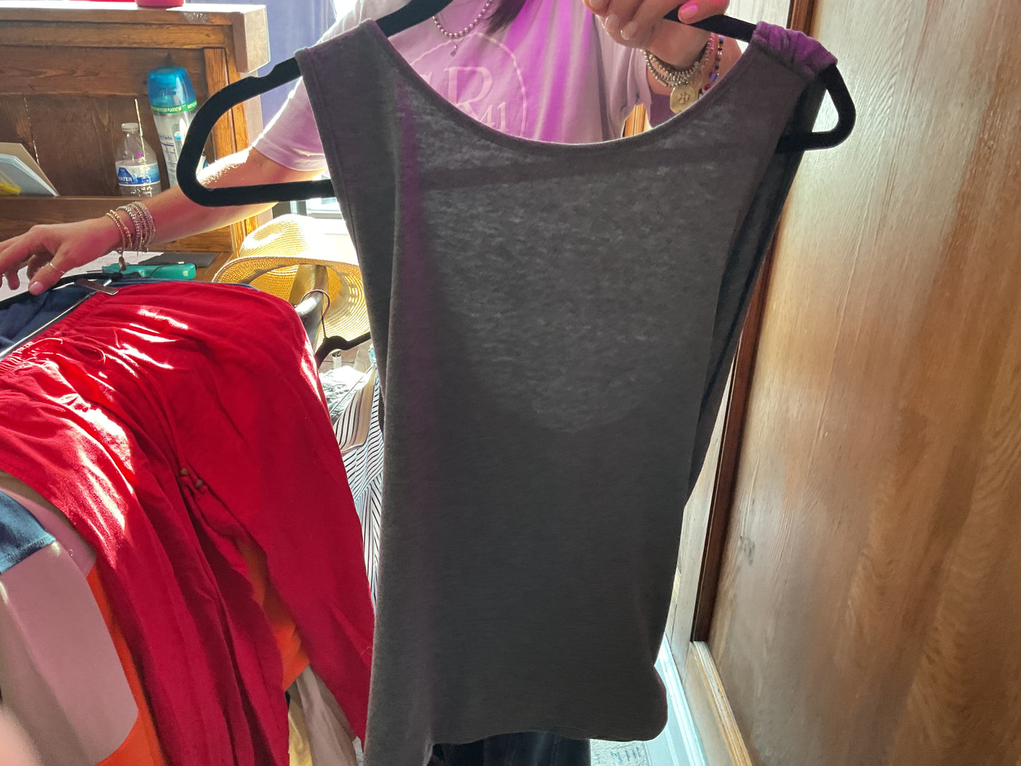 Gray No Brand Women-Tops, Small