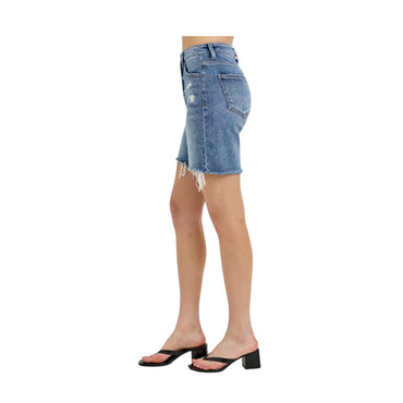 Medium Risen Tummy Control High Rise Loose Fit Mid-Length Shorts Women-Bottoms, Small