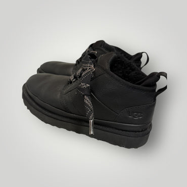 Black Ugg Leather Lace-Up Boots, 8