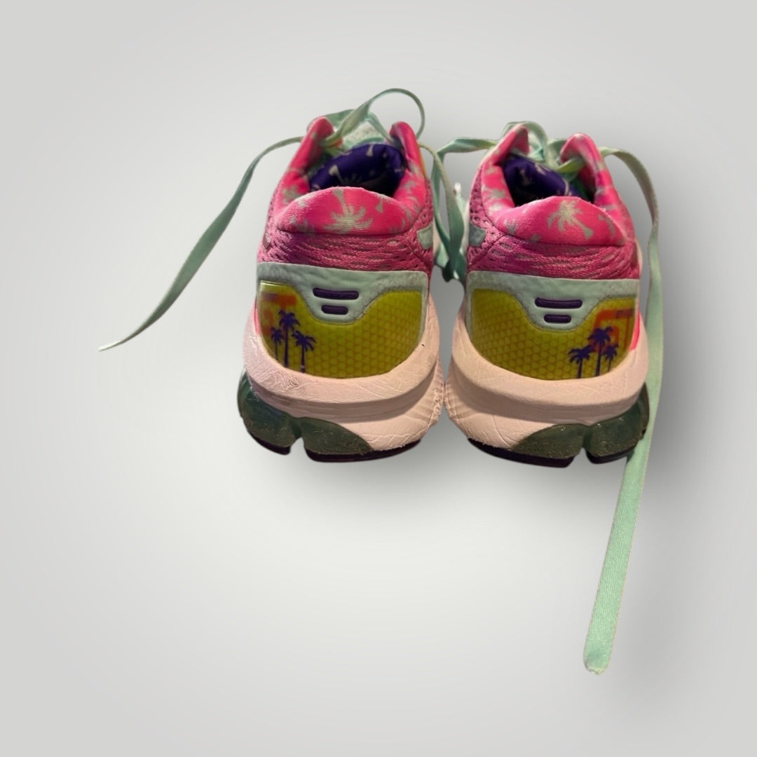 Multi-color (mint, pink, yellow, purple) ASICS Running Sneakers, 6.5