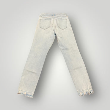 Light Wash Old Navy High-Rise Power Straight Jeans, 6