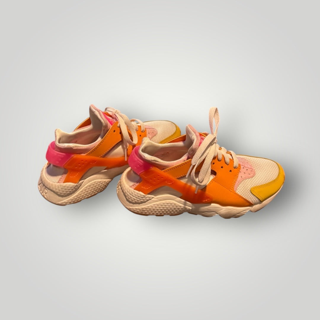 Orange / Pink / Yellow / Cream Nike Huarache Sneakers, 7.5