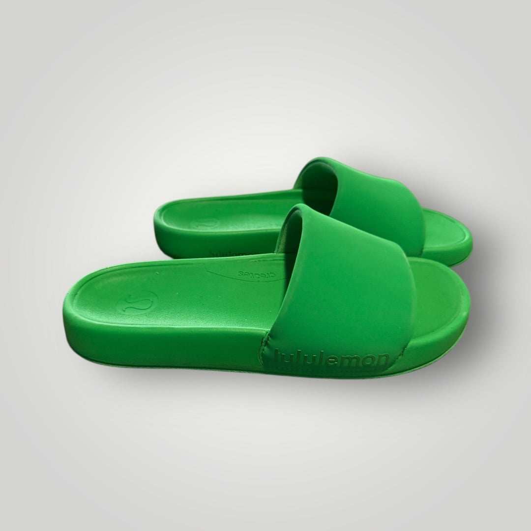Green Lululemon Poolside Slides, 7