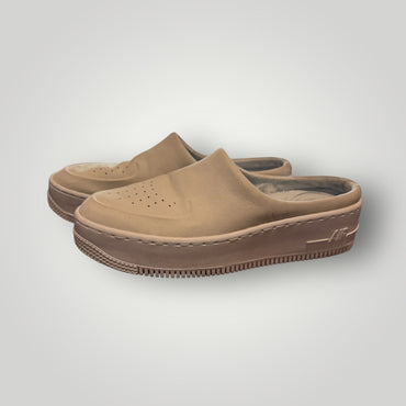 Light beige / neutral Nike Air Force 1 Mule Slip-On Sneakers, 7