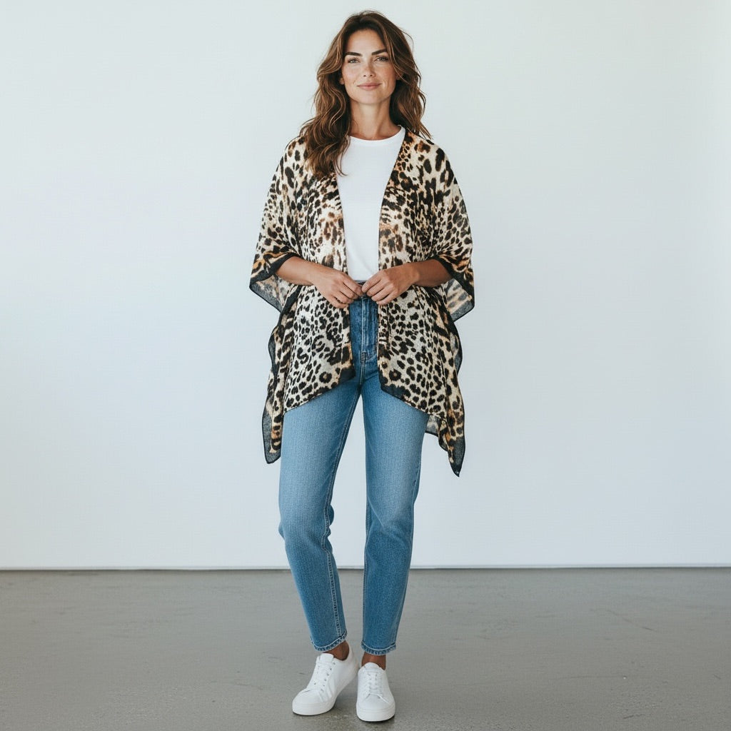 Leopard Vince Camuto Leopard Kimono, One Size