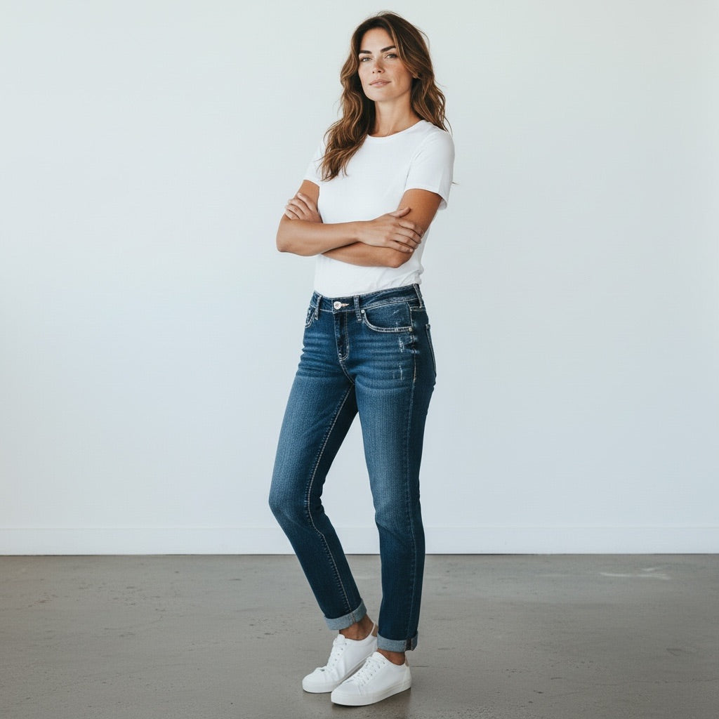 Medium Wash Silver Women Bottoms Size 26