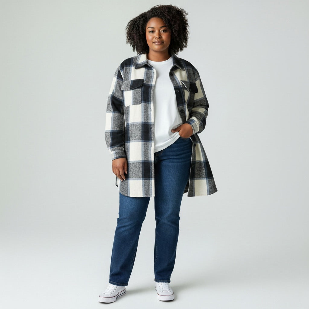 Blue/White Unknown Women-Outerwear, XL