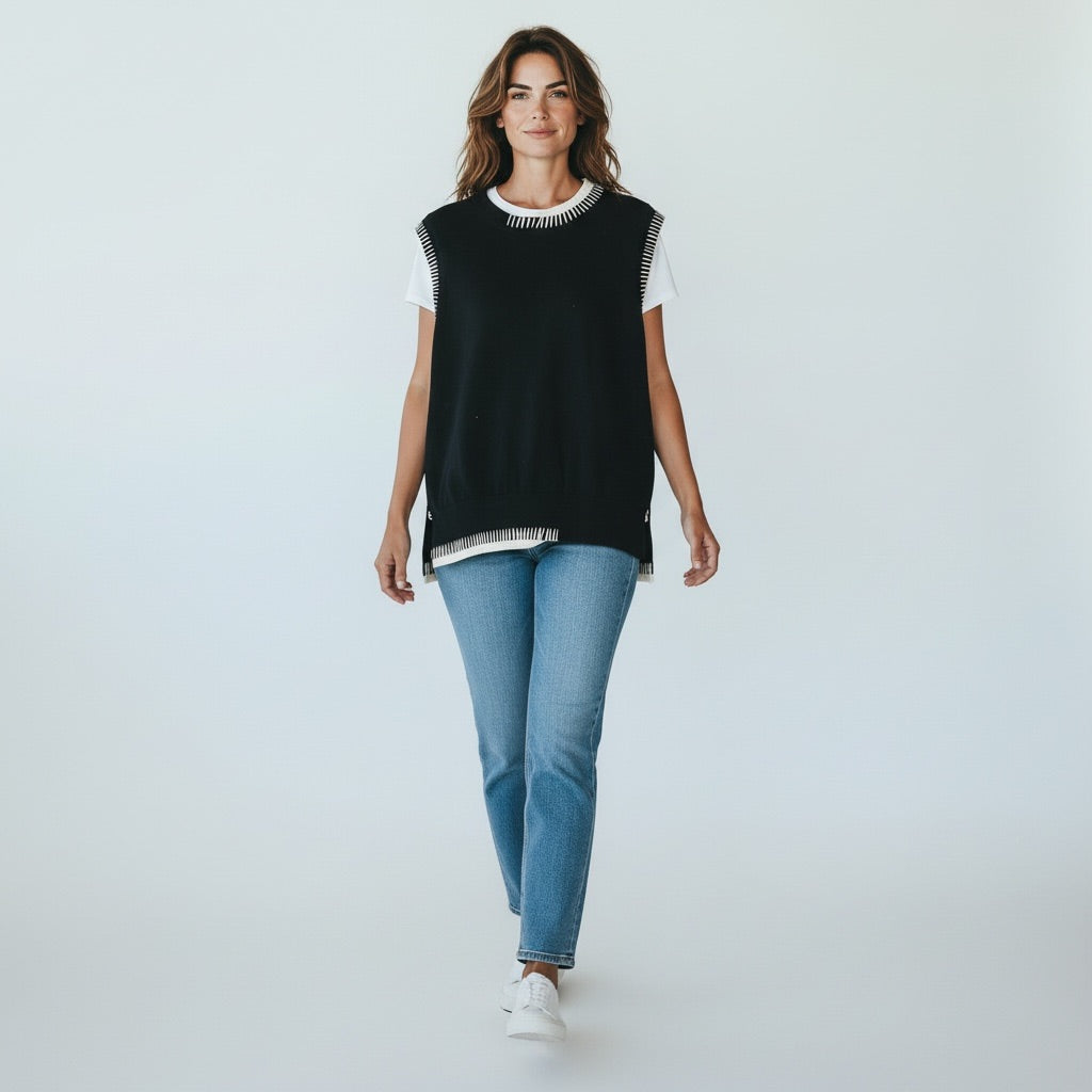 Black White room & cactus Women-Tops, Medium