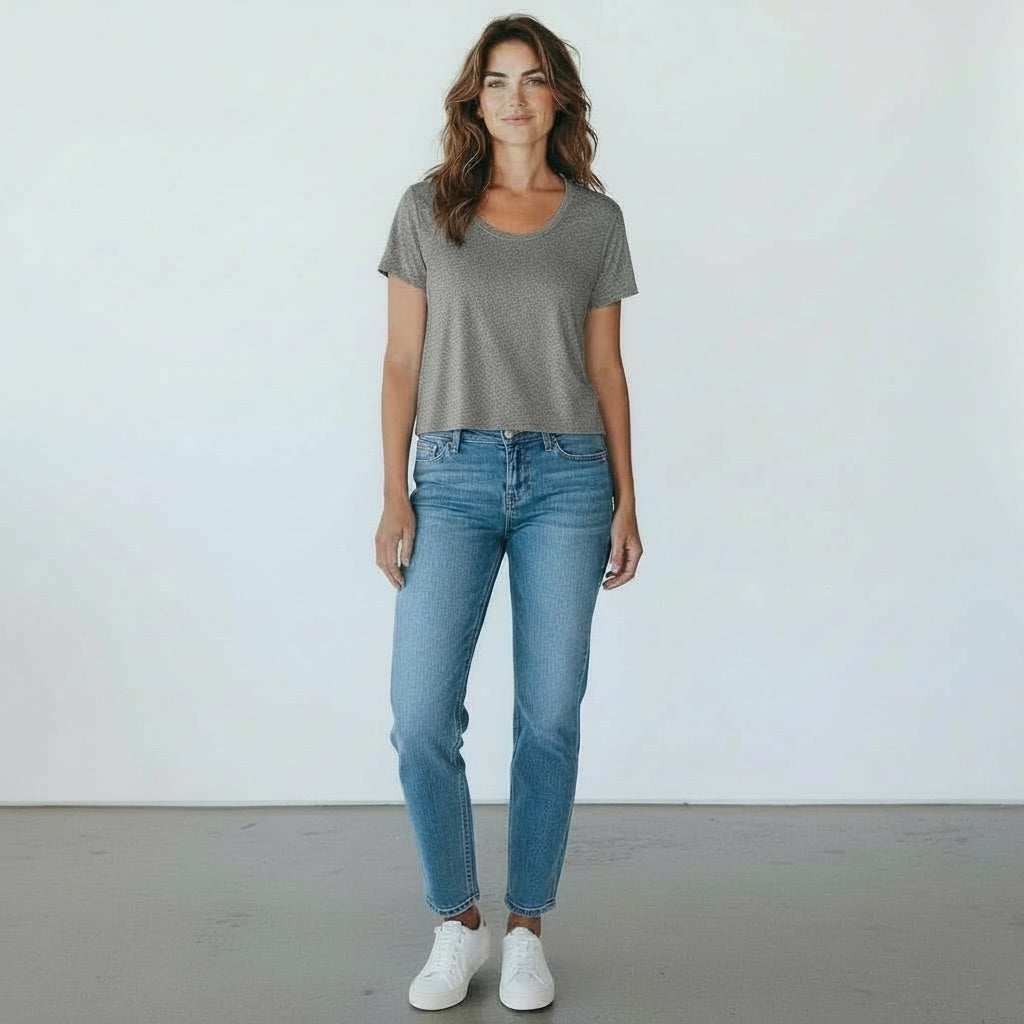 Heather Grey Adidas Women-Tops, Extra Small