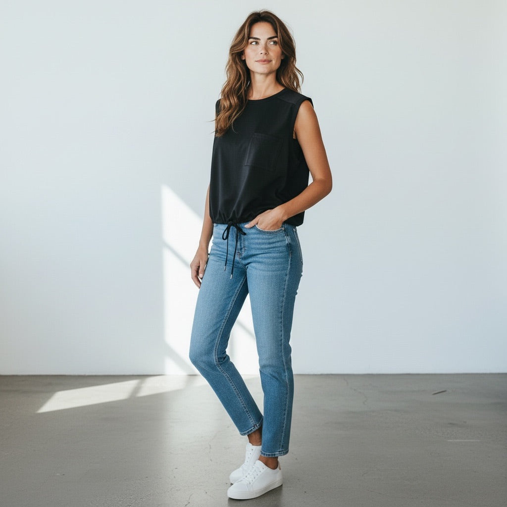 Black Old Navy Active Women-Tops, Medium