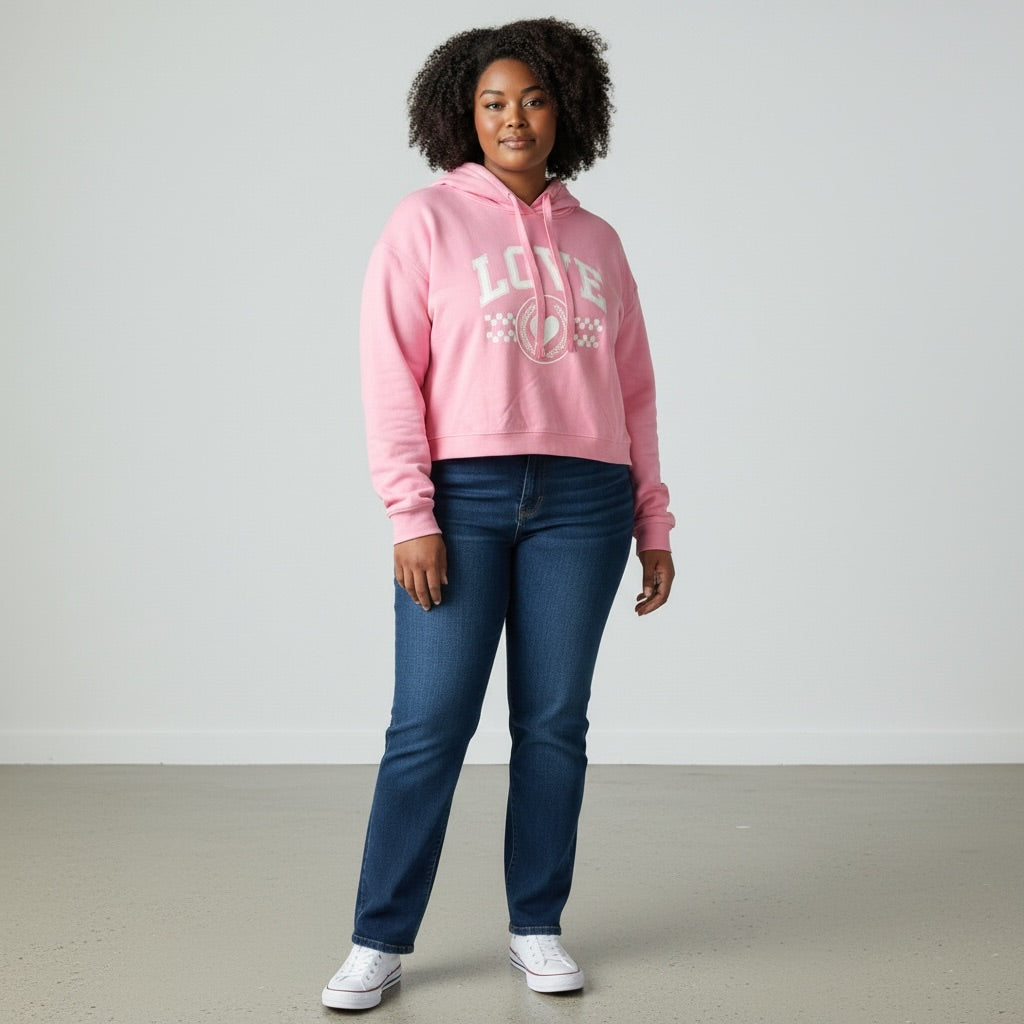 Pink/White No Boundaries Women-Tops, XL