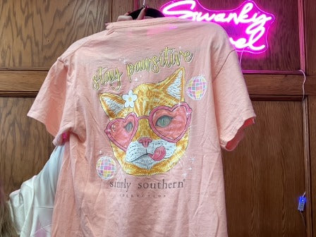 Peach Simply Southern Women-Tops, Medium