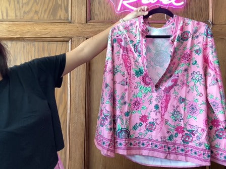 Pink/Green/ No Brand Women-Tops, Small