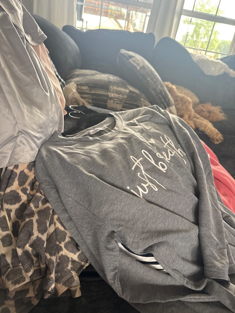 Grey Miss Look Women-Tops, L