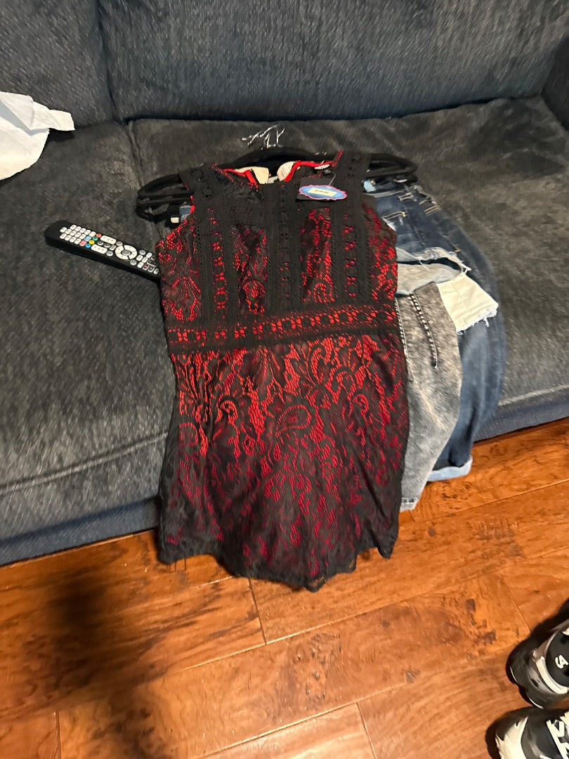 Red/Black Coco Women-Dresses/Rompers, Xs