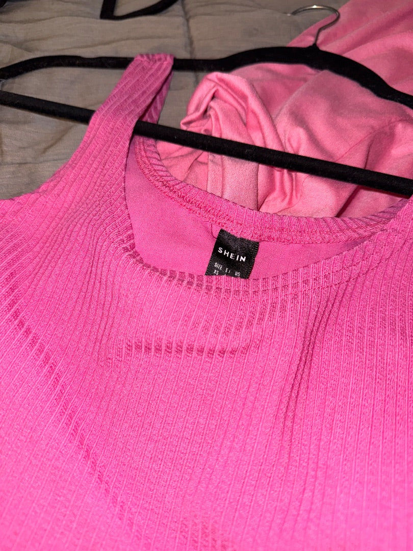 Pink Shein Women-Tops, 2
