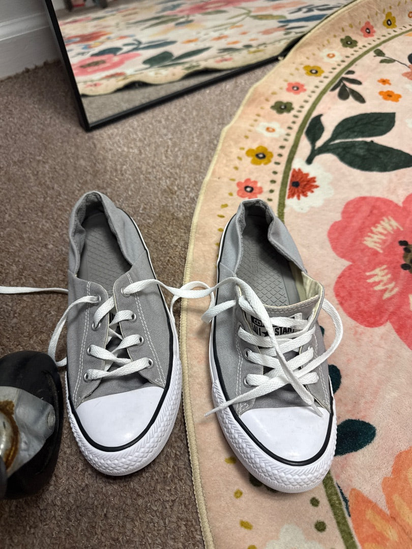 Grey Converse Women-Shoes, 10
