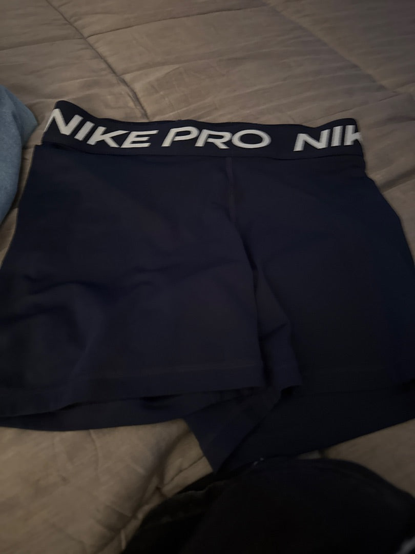 Navy Nike Pro Women-Bottoms, Medium